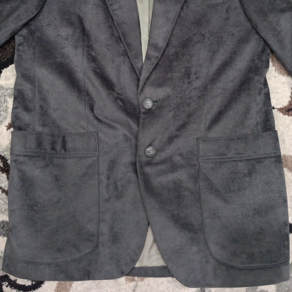 VTG Wm F. Farah Gray Microfiber 40R Sport Blazer Jacket Timeless USA Classic - Picture 11 of 11